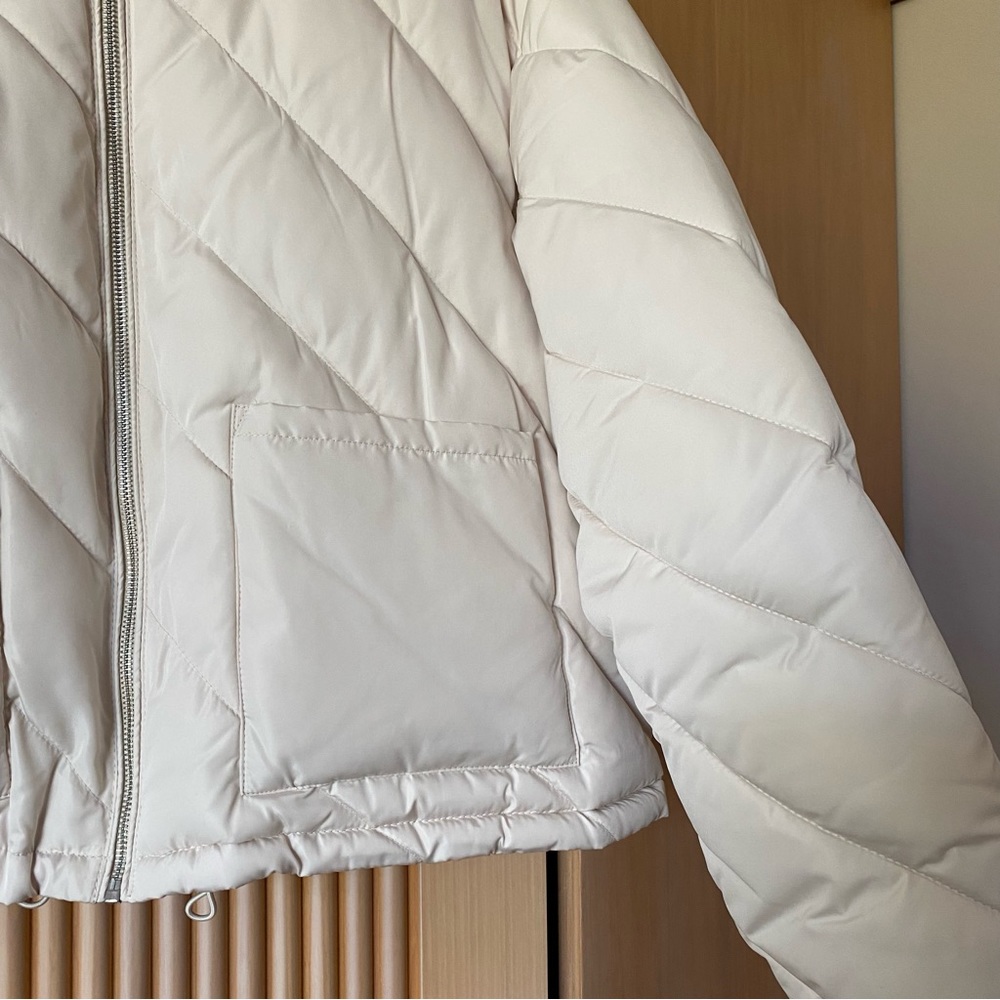 NEW Zara white quilted puffer jacket - Picture 8 of 11